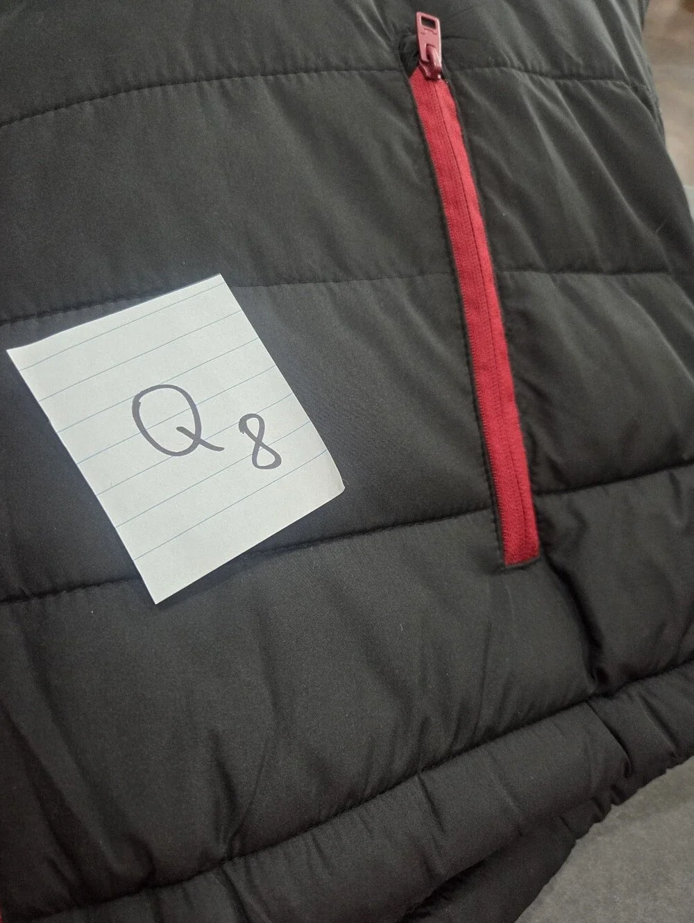Hollister Black Puffer Jacket with Red Trim Sz.L